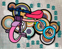 Dibujo Triciclo para niños pintado por Galexizz