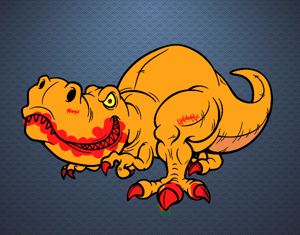 Dibujo Tyrannosaurus Rex pintado por tilditus