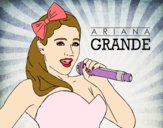 Dibujo Ariana Grande cantando pintado por Diamond
