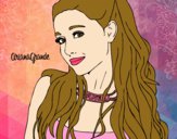 Dibujo Ariana Grande con collar pintado por Diamond