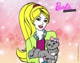 Barbie con su linda gatita