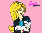 Barbie con su linda gatita