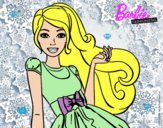 Barbie con su vestido con lazo