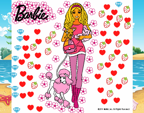 Barbie con sus mascotas