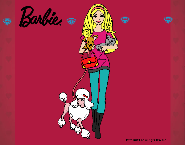 Barbie con sus mascotas