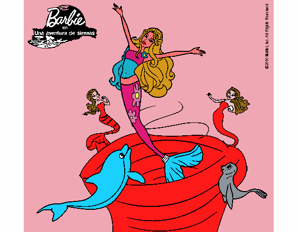 Barbie sirena contenta