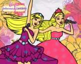 Dibujo Barbie y la princesa cantando pintado por Eder_iraia