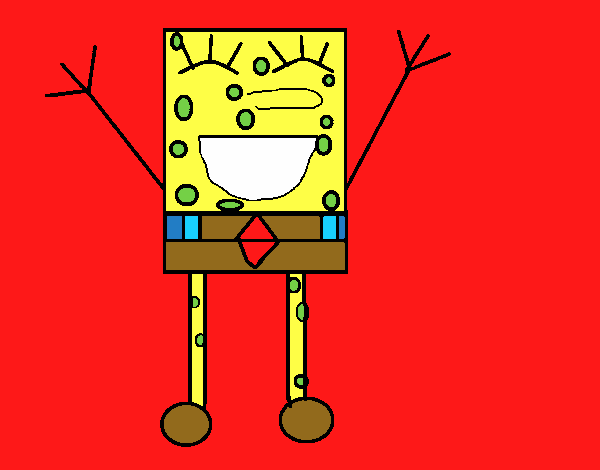 Bob Esponja feliz