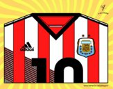 Dibujo Camiseta del mundial de fútbol 2014 de Argentina pintado por tilditus