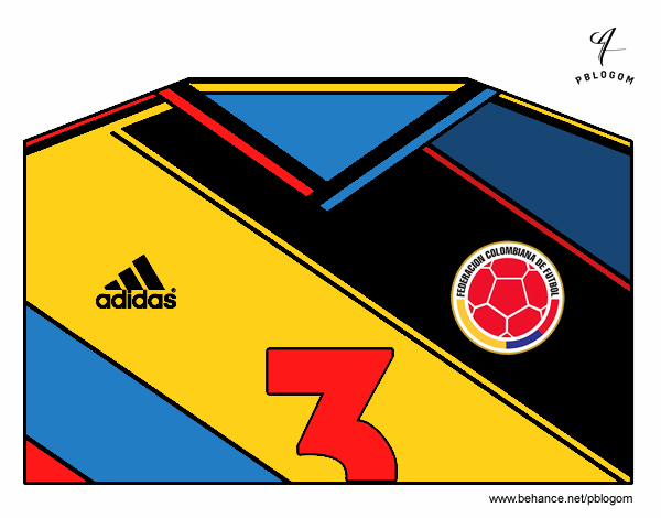 Camiseta del mundial de fútbol 2014 de Colombia