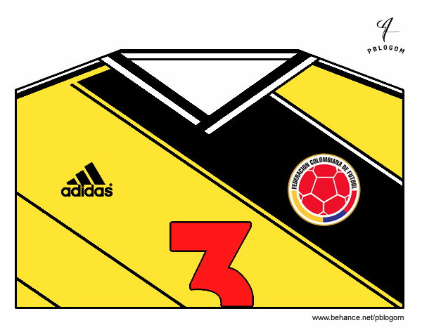 Camiseta del mundial de fútbol 2014 de Colombia