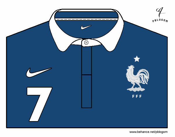 Camiseta del mundial de fútbol 2014 de Francia