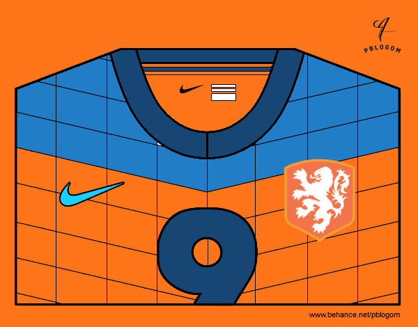 Camiseta del mundial de fútbol 2014 de Holanda