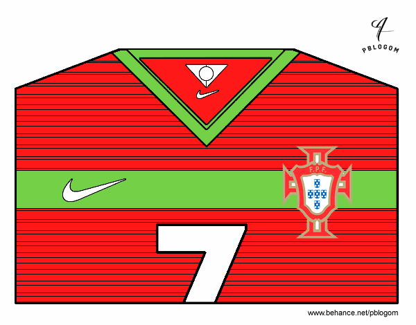 Camiseta del mundial de fútbol 2014 de Portugal