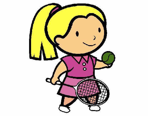 Dibujo de Chica tenista pintado por en  el día 24-04-15 a las  03:17:42. Imprime, pinta o colorea tus propios dibujos!