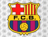 Dibujo Escudo del F.C. Barcelona pintado por tilditus