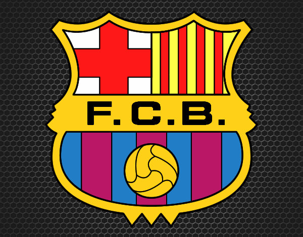 Dibujo Escudo del F.C. Barcelona pintado por tilditus
