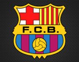 Dibujo Escudo del F.C. Barcelona pintado por tilditus