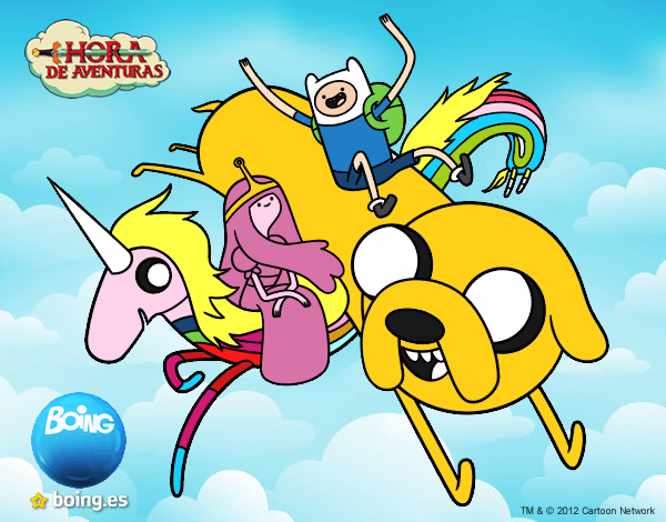 Finn y Jake con la Princesa Chicle