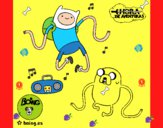 Finn y Jake escuchando música