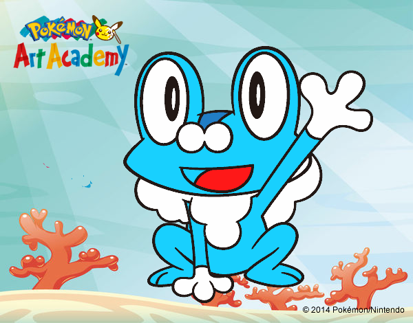 Froakie saludando