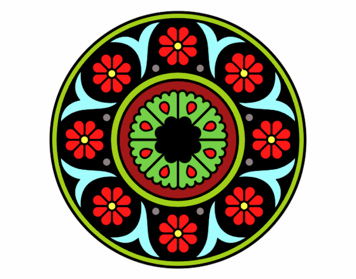 Dibujo Mandala flor pintado por tilditus
