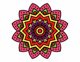 Dibujo Mandala flor natural pintado por rosicler