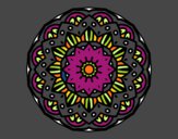 Dibujo Mandala modernista pintado por tilditus