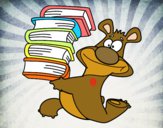 Oso con libros