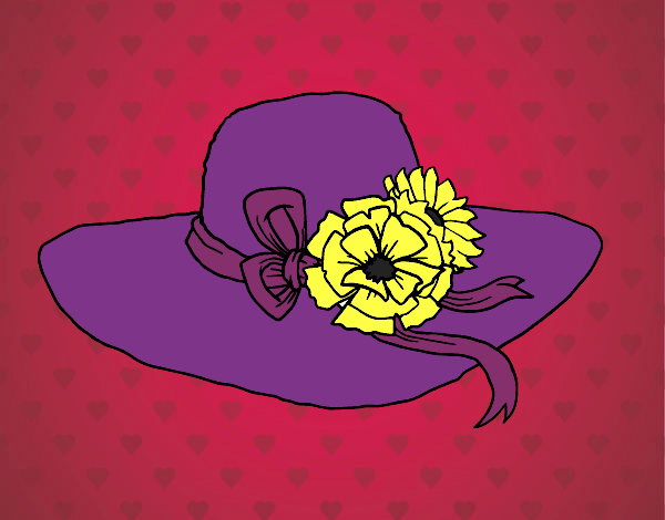 Dibujo Sombrero con flores pintado por tilditus