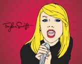 Dibujo Taylor Swift cantando pintado por miley15