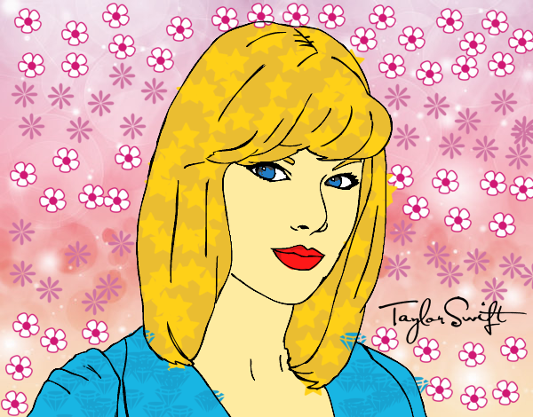 Dibujo Taylor Swift pintado por siolinda