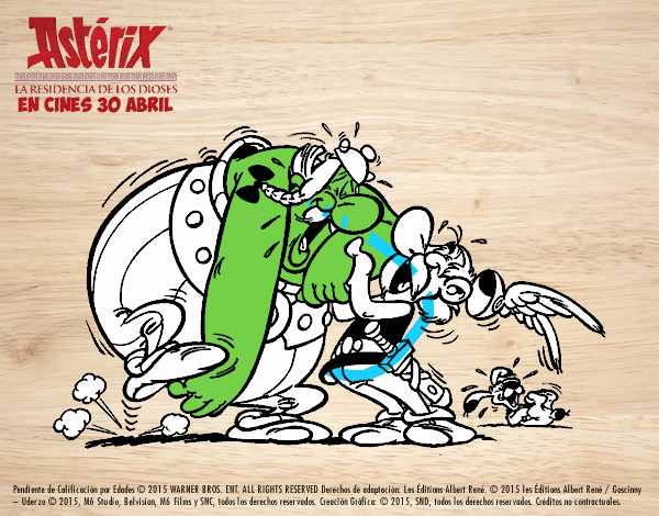 Astérix y Obélix riendo