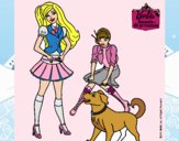 Barbie con su perrito y una amiga