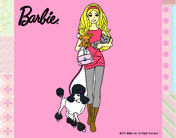 Barbie con sus mascotas