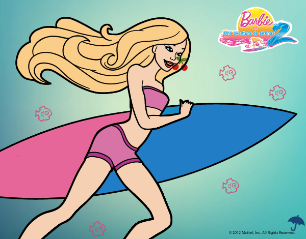 Barbie corre al agua