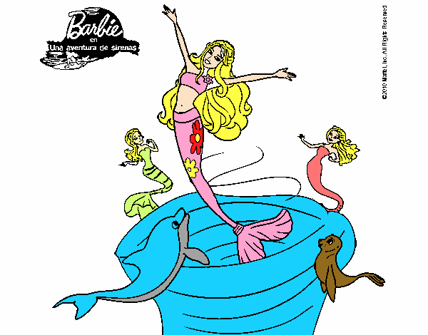 Barbie sirena contenta