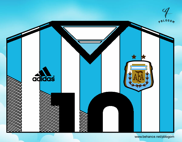 Camiseta del mundial de fútbol 2014 de Argentina