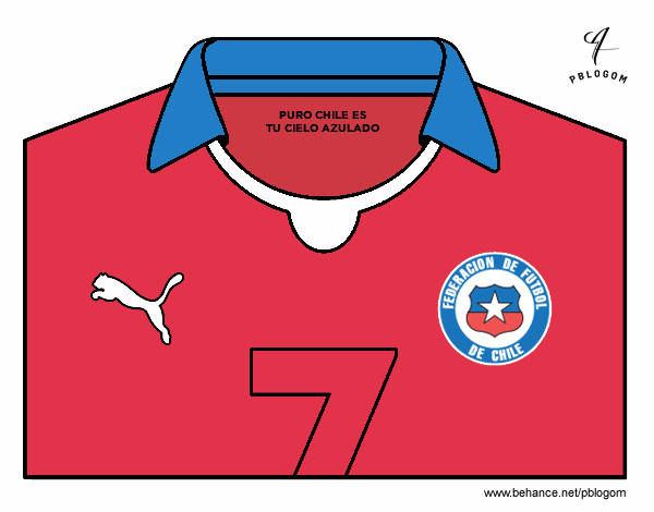 Camiseta del mundial de fútbol 2014 de Chile