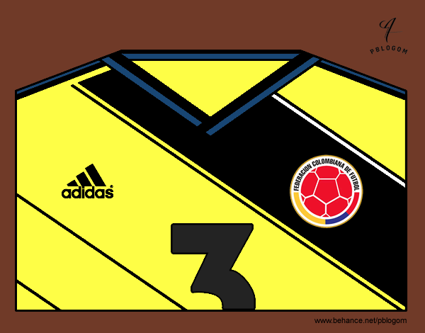 Camiseta del mundial de fútbol 2014 de Colombia