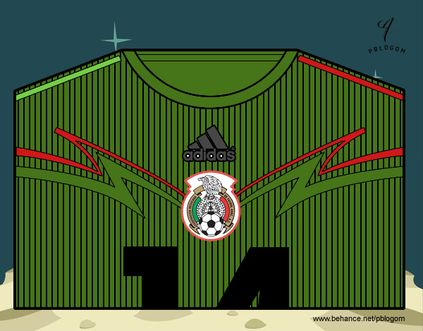 Camiseta del mundial de fútbol 2014 de México