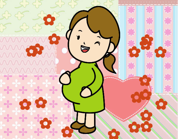 Dibujo Chica embarazada pintado por cunic