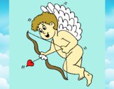 Cupido con grandes alas