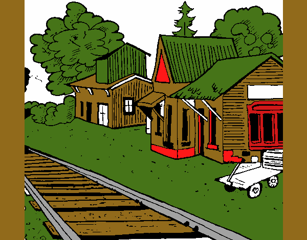 Dibujo Estación de tren pintado por Pepota67