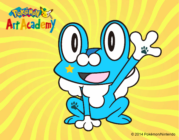 Froakie saludando