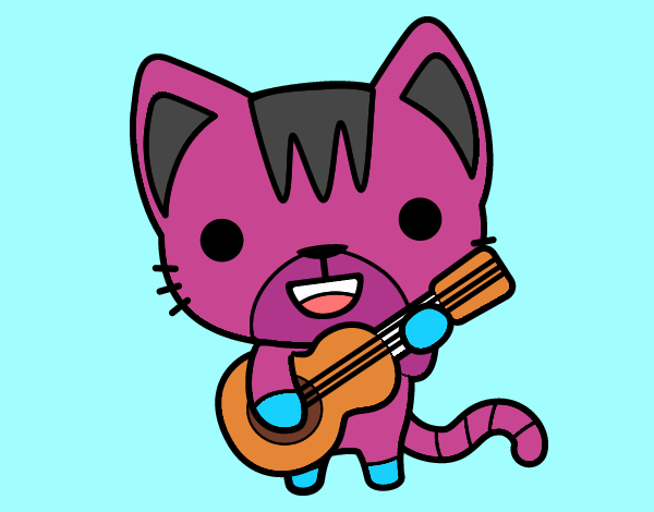 Gato guitarrista