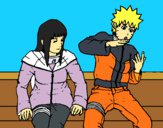Dibujo Hinata y Naruto pintado por kavanayen
