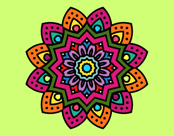 Dibujo Mandala flor natural pintado por Yeric12
