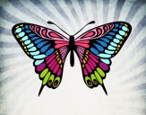 Dibujo Mariposa gran mormón pintado por tilditus