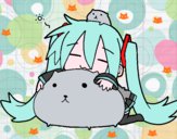 Miku con gatitos